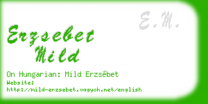 erzsebet mild business card